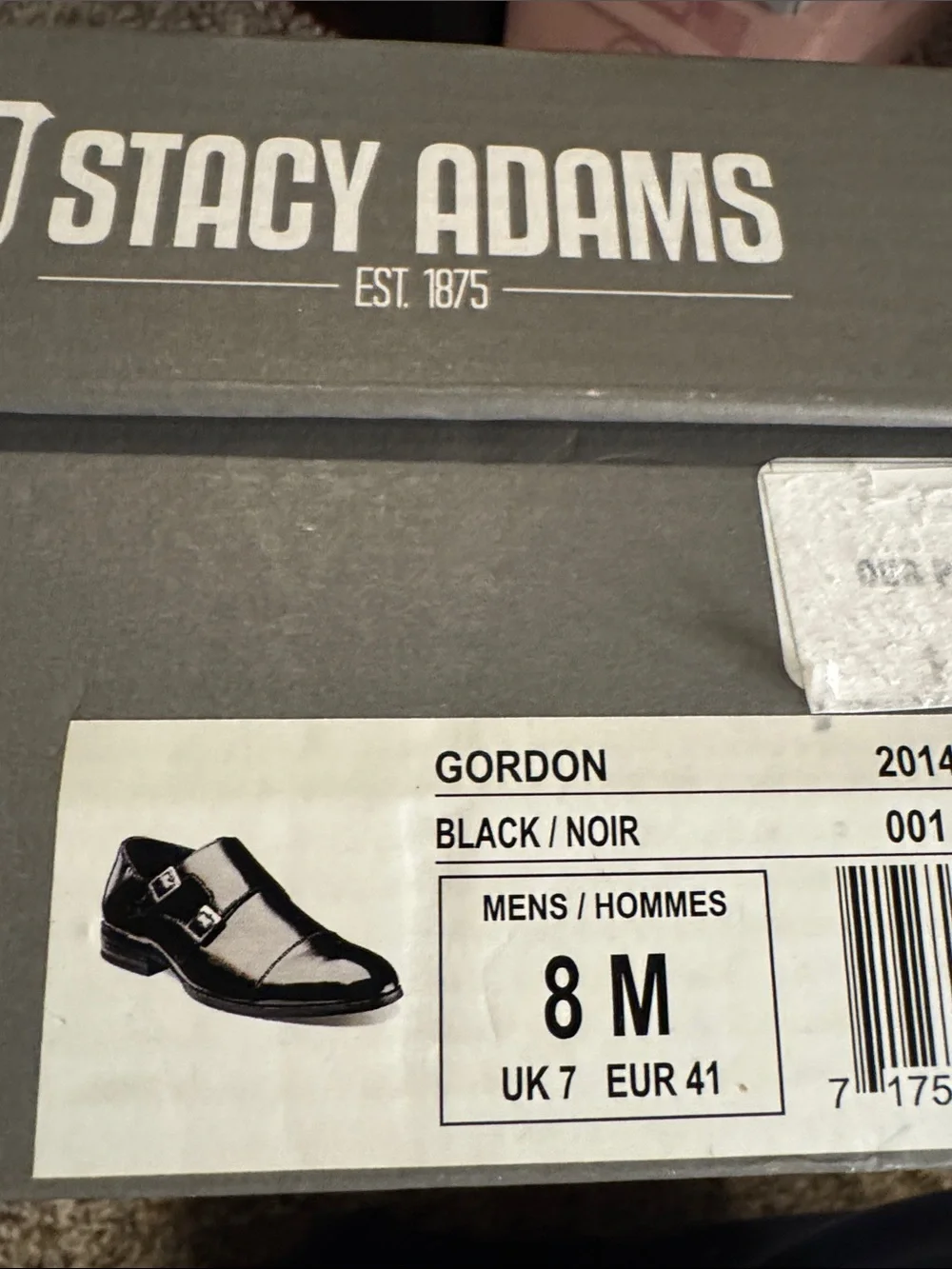 Stacy Adams Black Double Monk Strap Cap-Toe Oxfords